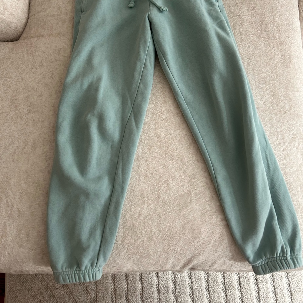 Aritzia Light Sage Track Pants & Bra Set - Picture 4 of 4